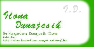 ilona dunajcsik business card